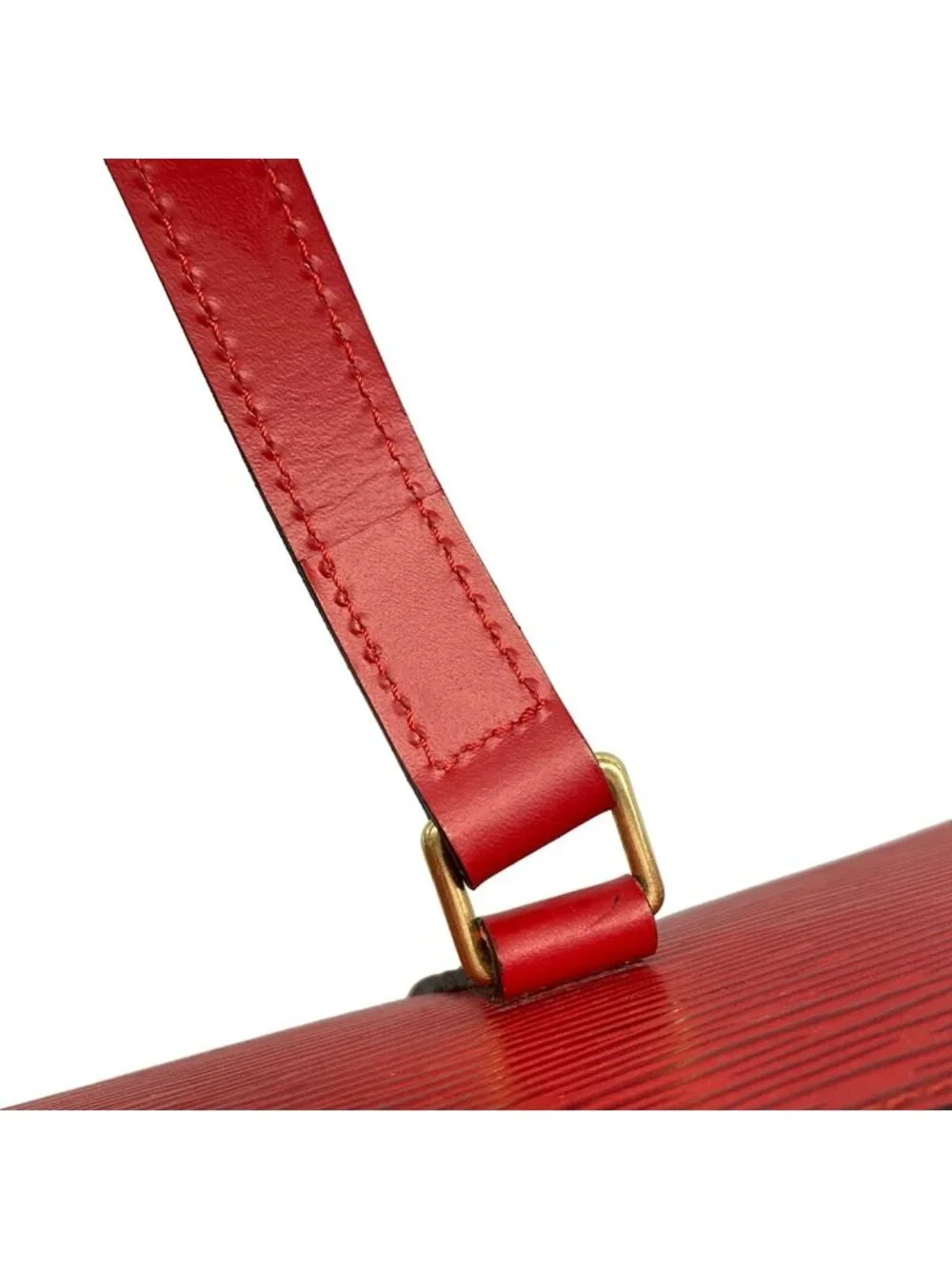 Louis Vuitton Handbag Epi Soufflot Castilian Red Leather